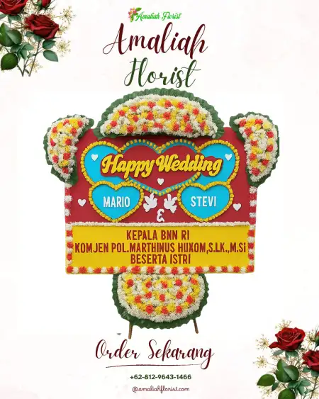 Papan Bunga Pernikahan Mangoli Tengah