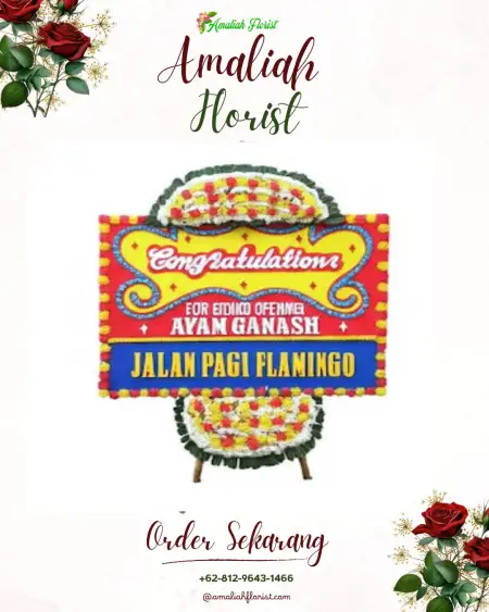 Sewa Papan Bunga Mangoli Tengah